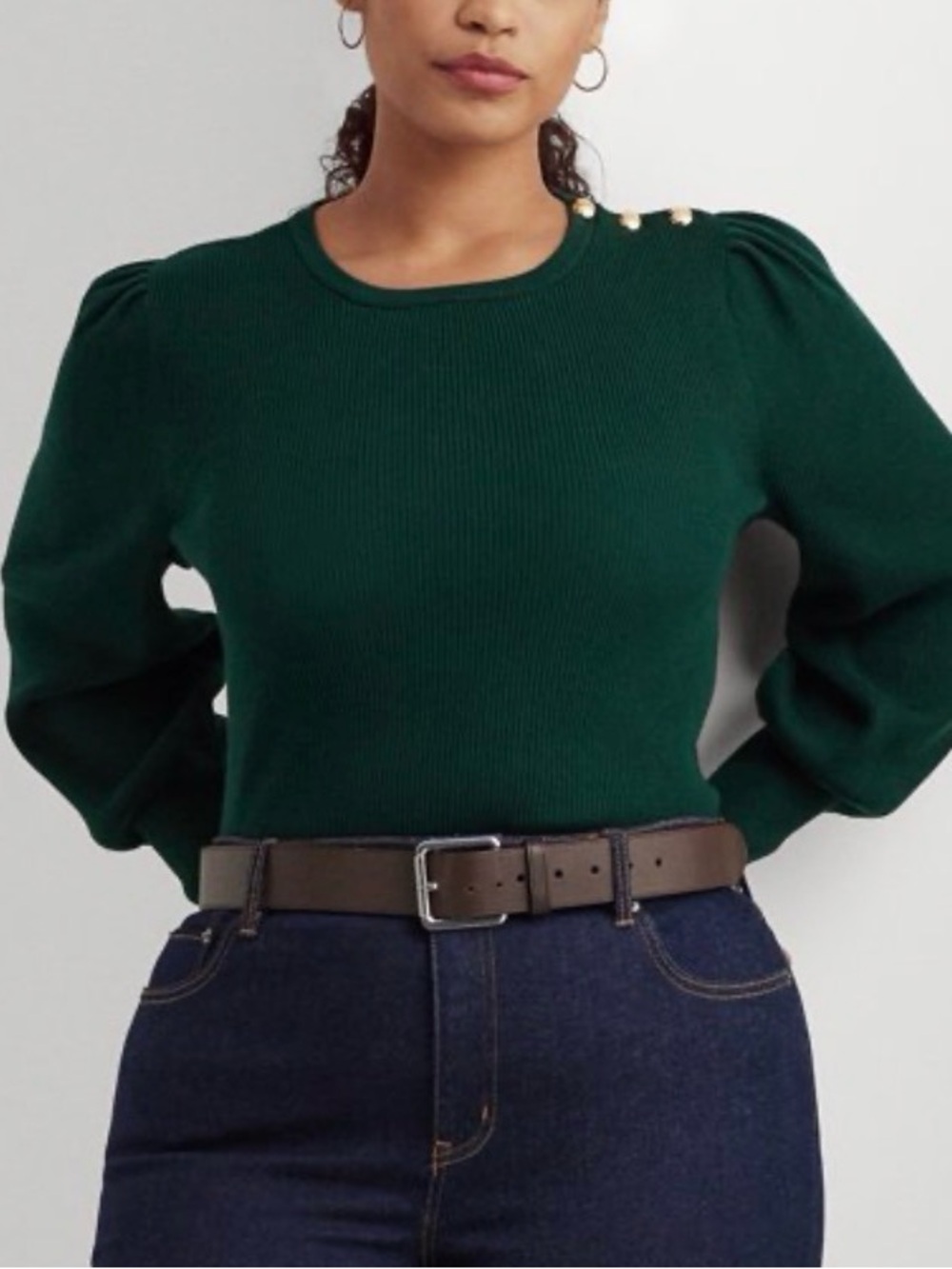 Lauren Ralph Lauren
Plus Size Crewneck Puff-Sleeve Sweater Size 2X
